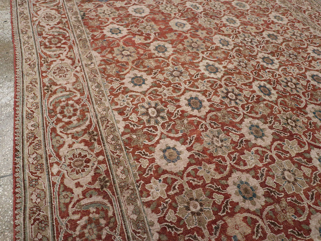 Antique Persian Tabriz Carpet, No.13971 - Staging