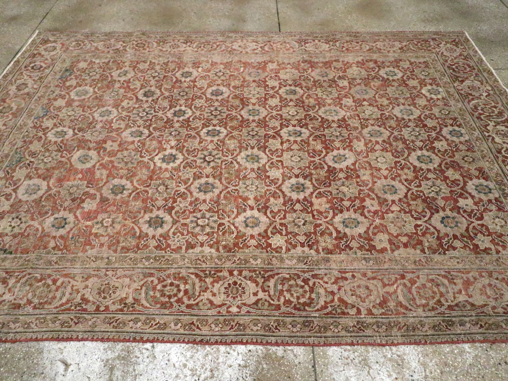 Antique Persian Tabriz Carpet, No.13971 - Staging