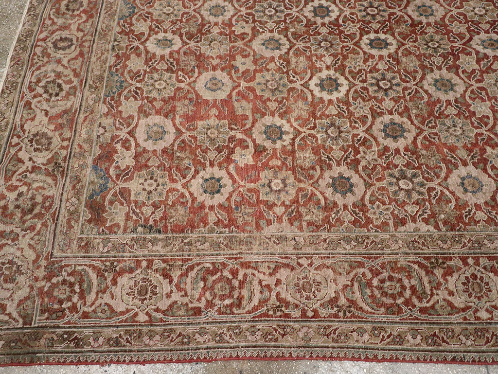 Antique Persian Tabriz Carpet, No.13971 - Staging