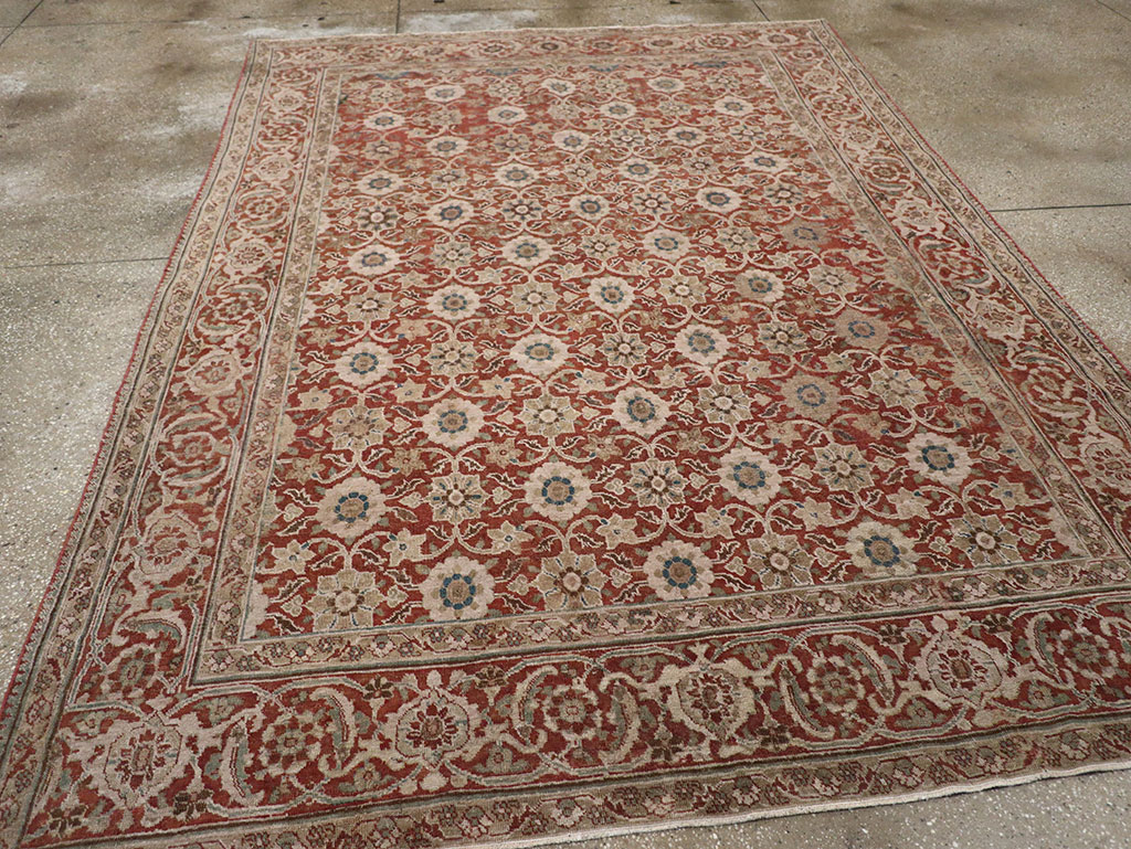 Antique Persian Tabriz Carpet, No.13971 - Staging