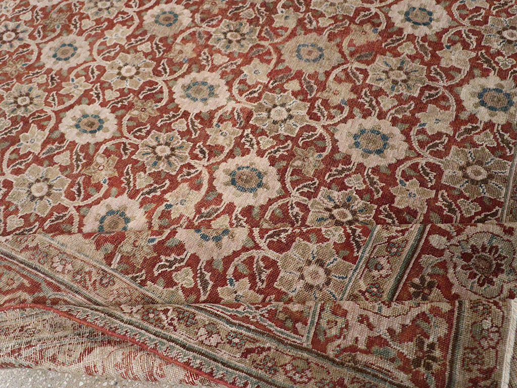 Antique Persian Tabriz Carpet, No.13971 - Staging