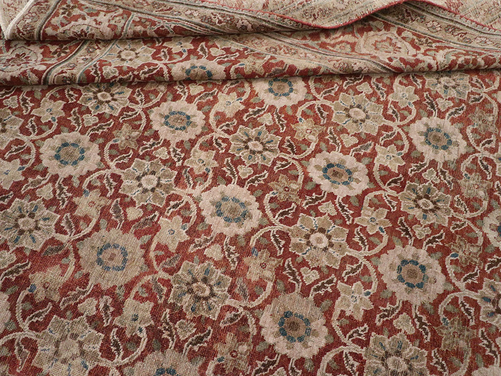 Antique Persian Tabriz Carpet, No.13971 - Staging