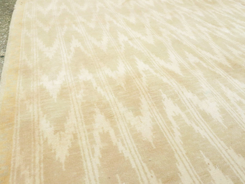 Vintage Indian Cotton Agra Carpet, No.13980 - Staging