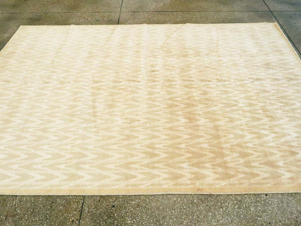 Vintage Indian Cotton Agra Carpet, No.13980 - Staging