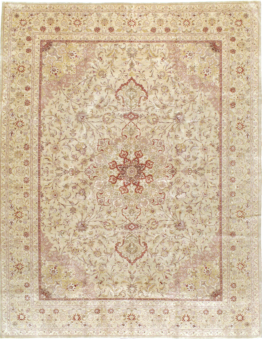 Vintage Persian Tabriz Carpet, No.13991 - Staging