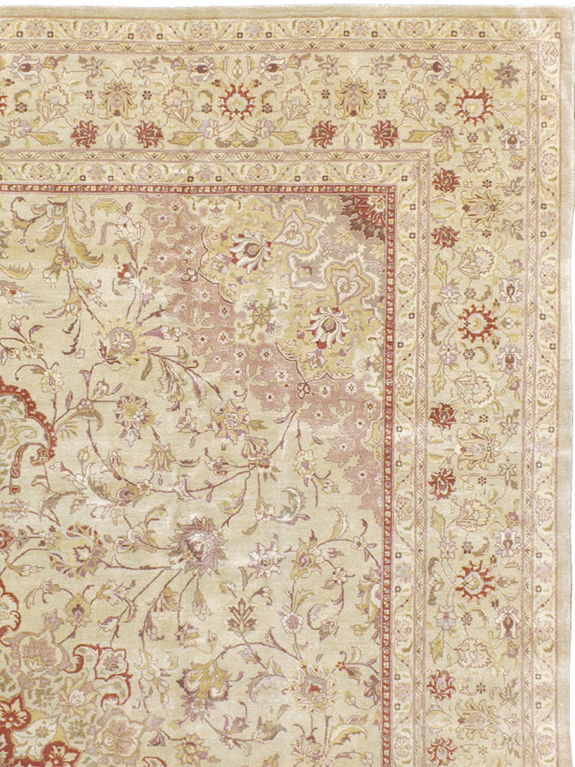 Vintage Persian Tabriz Carpet, No.13991 - Staging