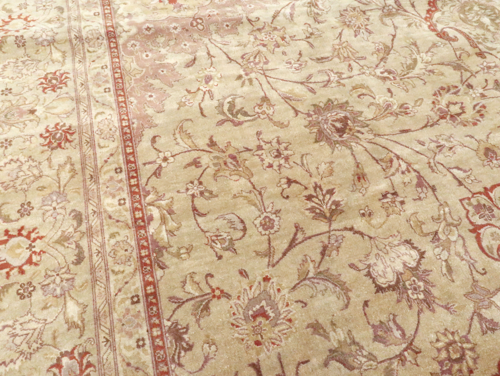 Vintage Persian Tabriz Carpet, No.13991 - Staging