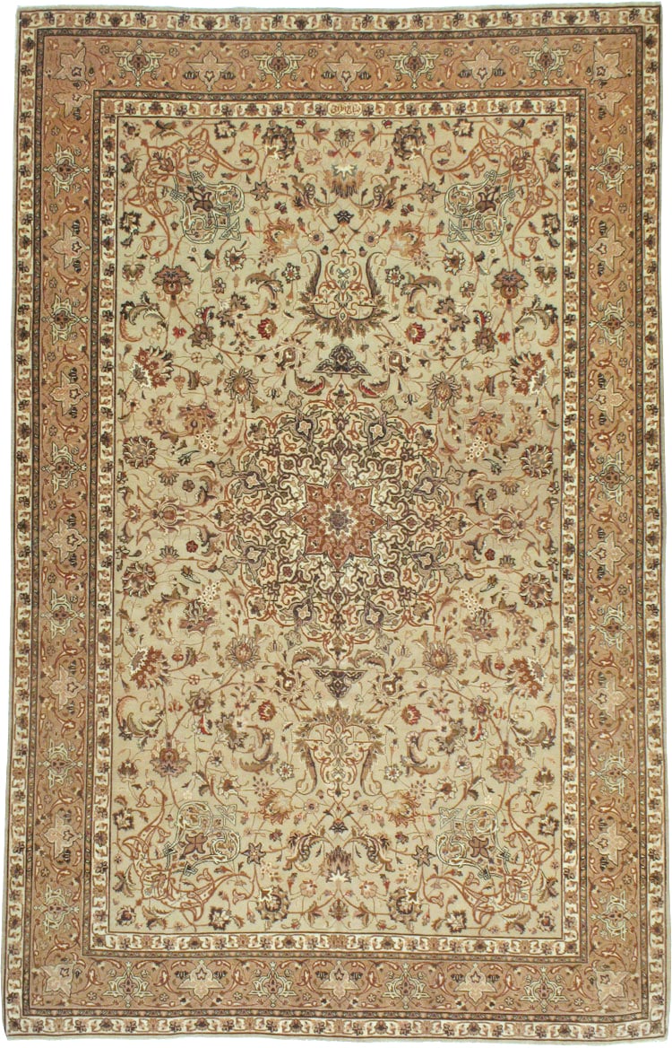 Vintage Persian Tabriz Carpet, No.13995 - Staging