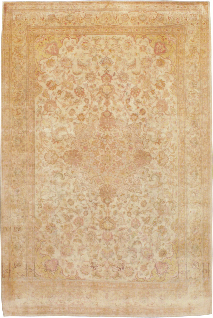 Vintage Persian Tabriz Carpet, No.13998 - Staging