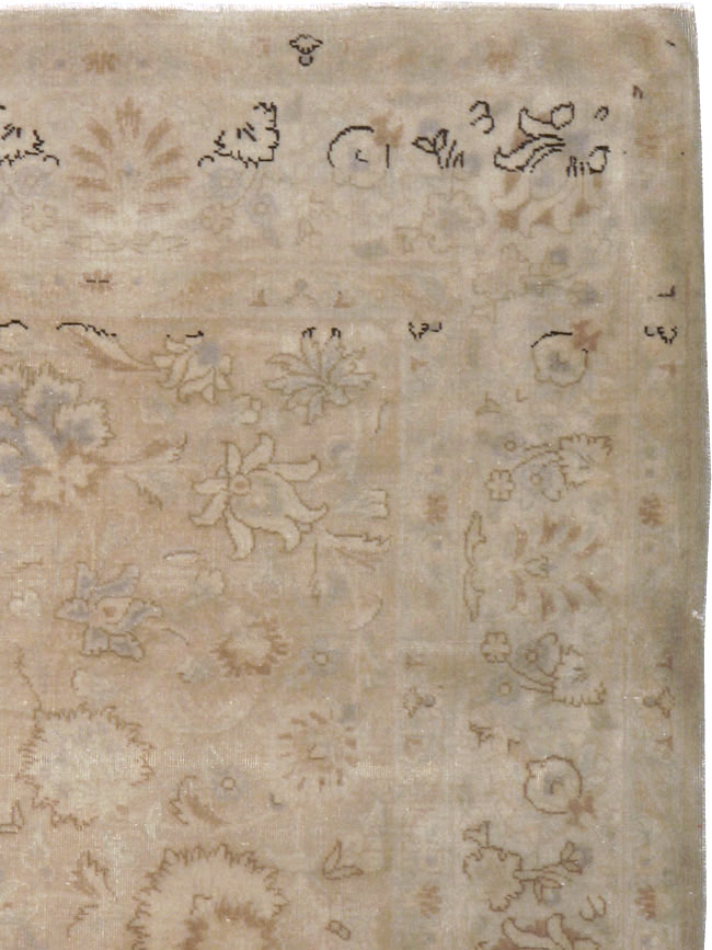 Vintage Persian Tabriz Carpet, No.14003 - Staging