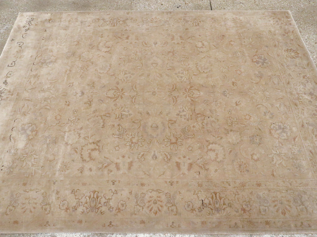 Vintage Persian Tabriz Carpet, No.14003 - Staging