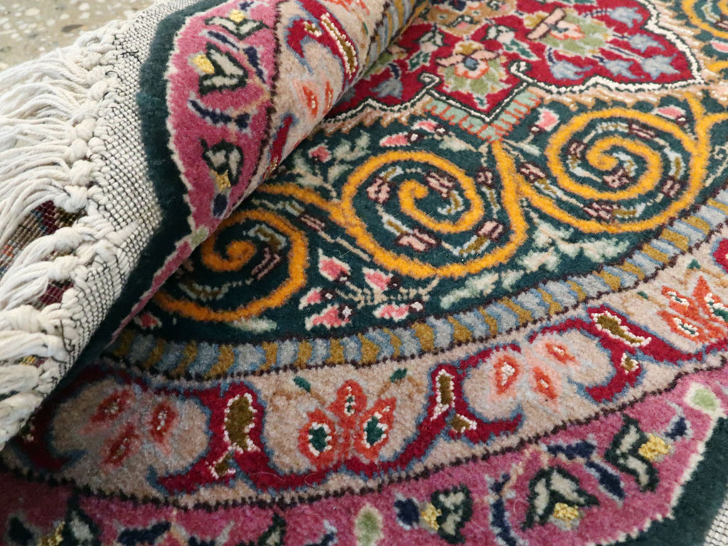 Vintage Persian Tabriz Oval Carpet (Pair: 1 of 2), No.14005 - Staging