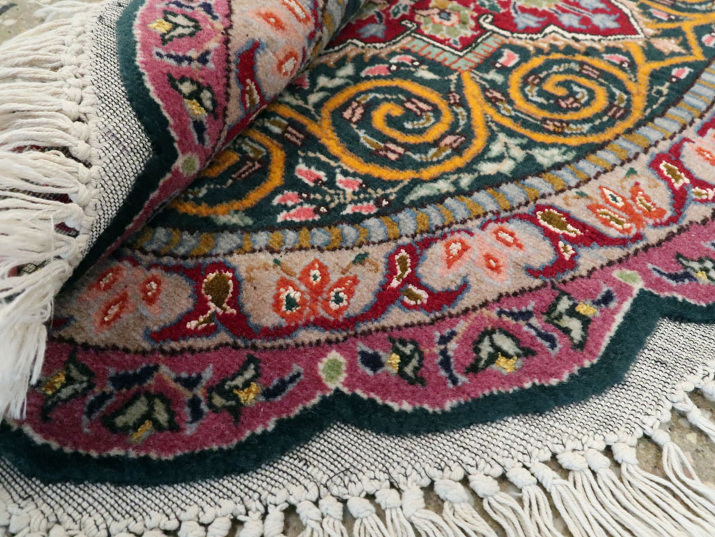 Vintage Persian Tabriz Oval Carpet (Pair: 2 of 2), No.14006 - Staging