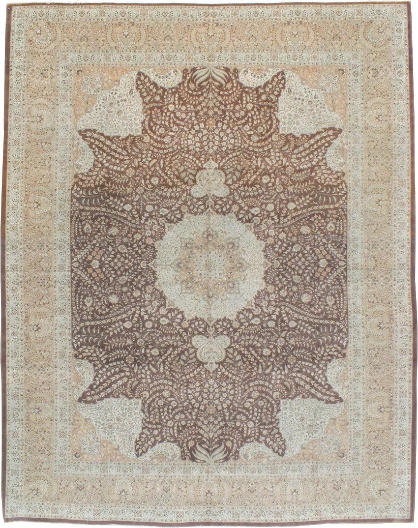 Vintage Persian Tabriz Carpet, No.14011 - Staging