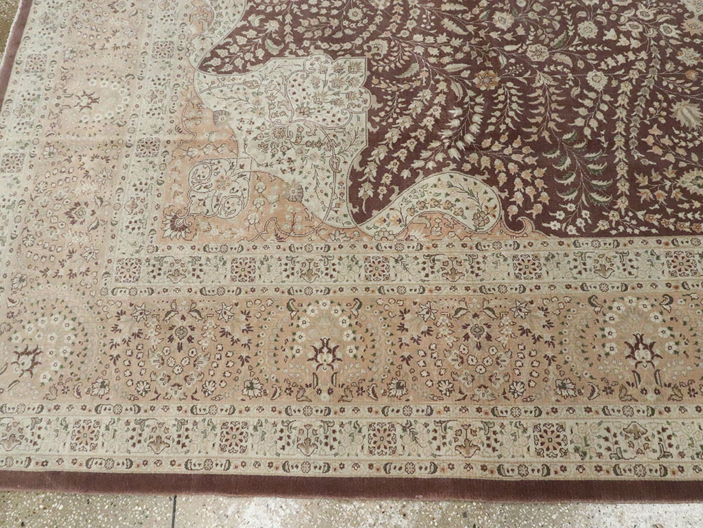 Vintage Persian Tabriz Carpet, No.14011 - Staging