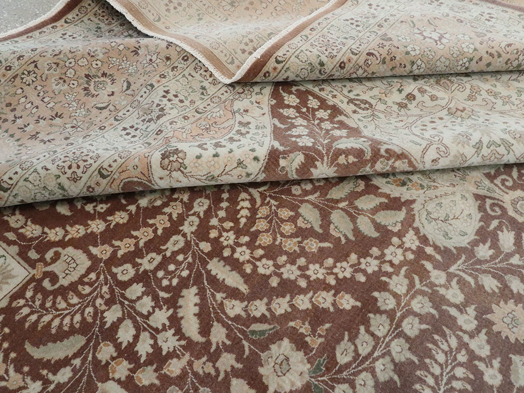 Vintage Persian Tabriz Carpet, No.14011 - Staging