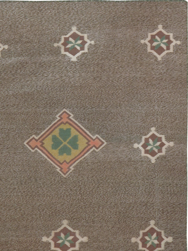 Vintage Indian Flat-woven Dhurrie Rug, No.14020 - Staging