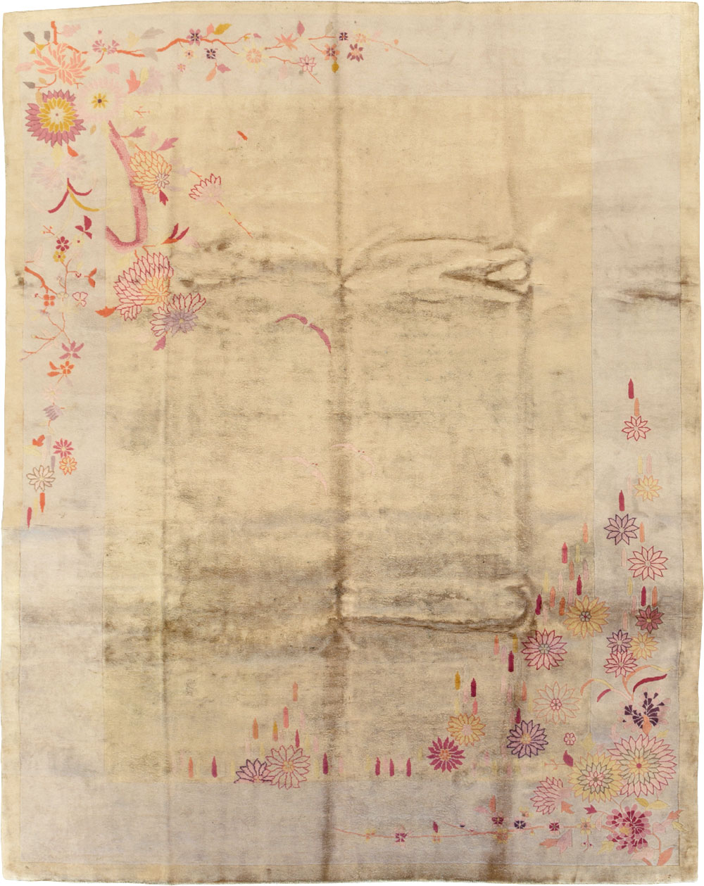 Vintage Chinese Art Deco Room Size Carpet, No.14045 - Staging