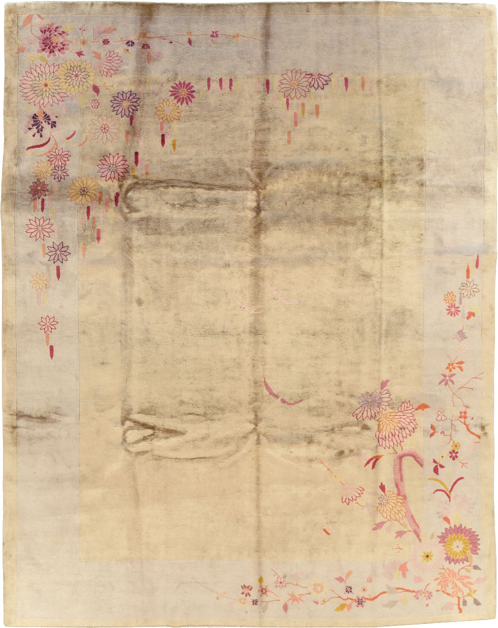 Vintage Chinese Art Deco Room Size Carpet, No.14045 - Staging