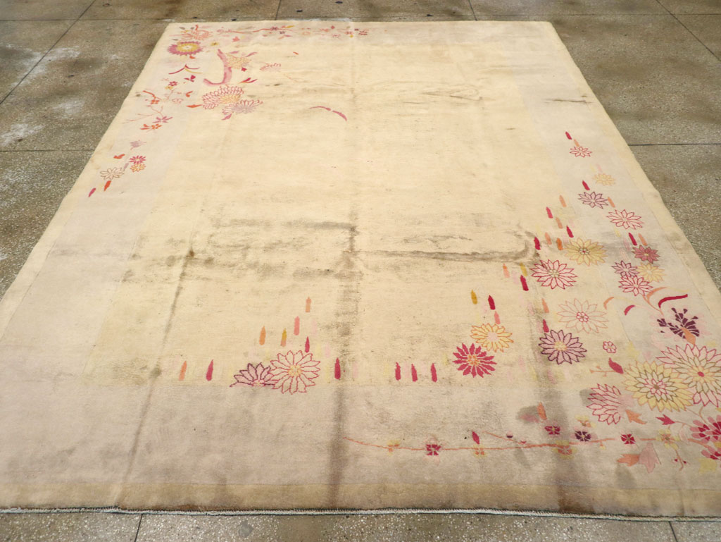 Vintage Chinese Art Deco Room Size Carpet, No.14045 - Staging