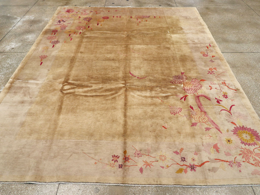 Vintage Chinese Art Deco Room Size Carpet, No.14045 - Staging