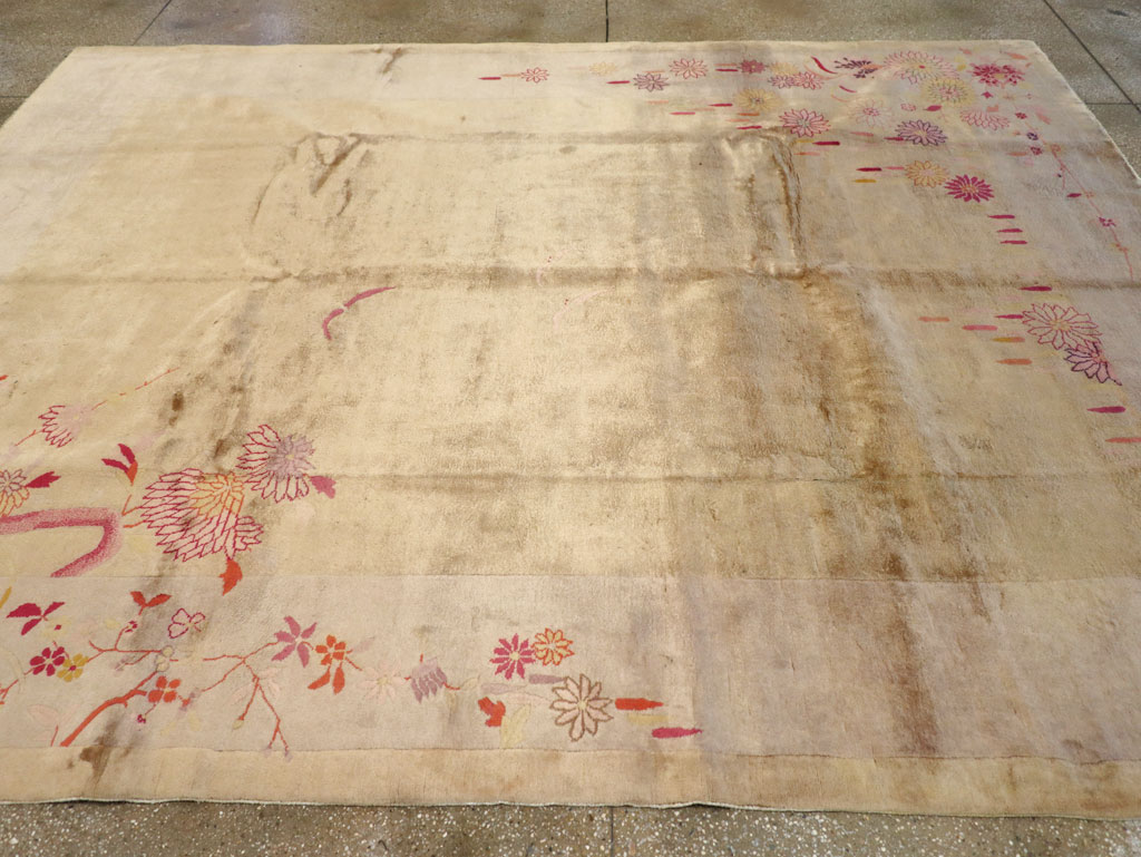 Vintage Chinese Art Deco Room Size Carpet, No.14045 - Staging