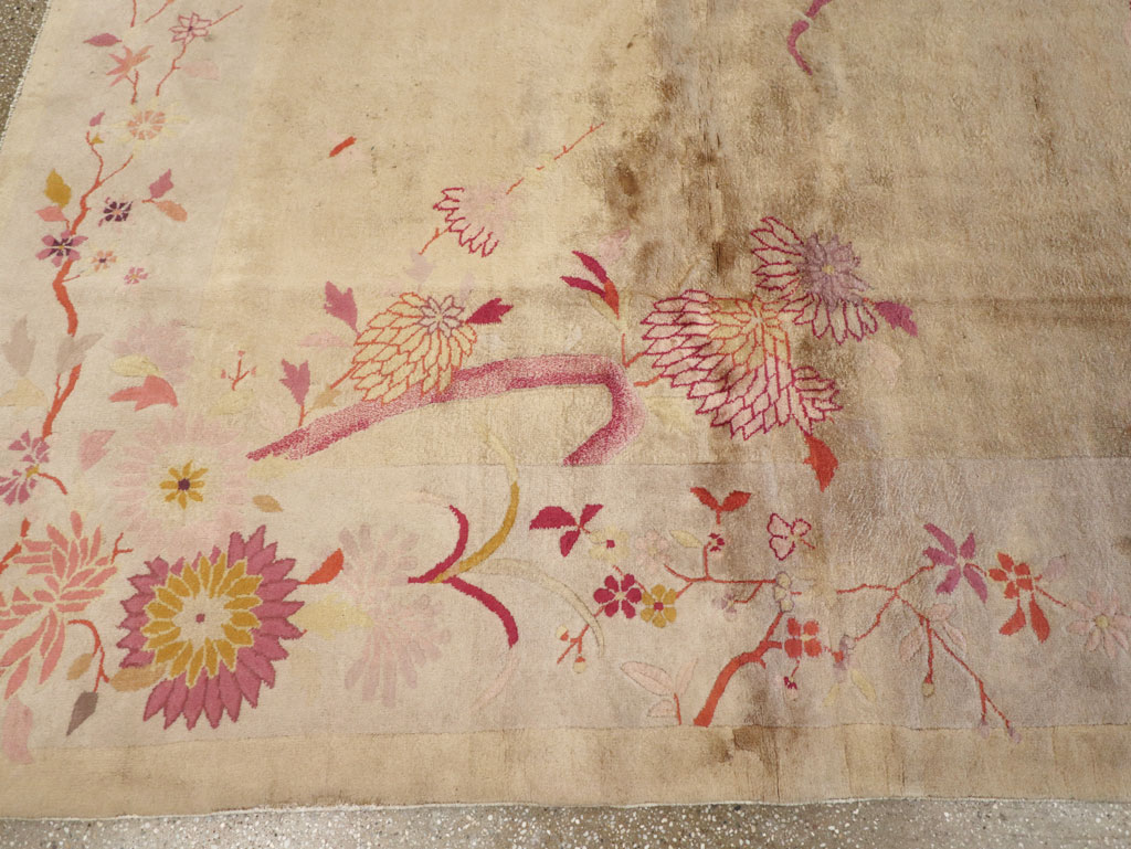 Vintage Chinese Art Deco Room Size Carpet, No.14045 - Staging