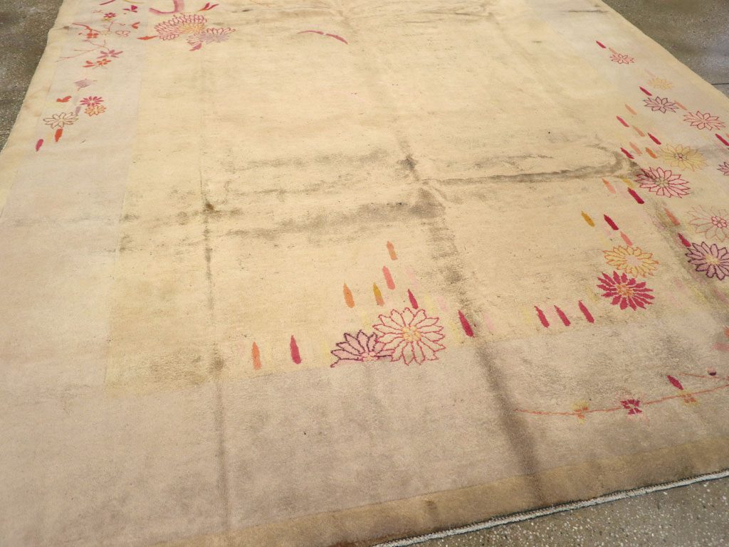 Vintage Chinese Art Deco Room Size Carpet, No.14045 - Staging