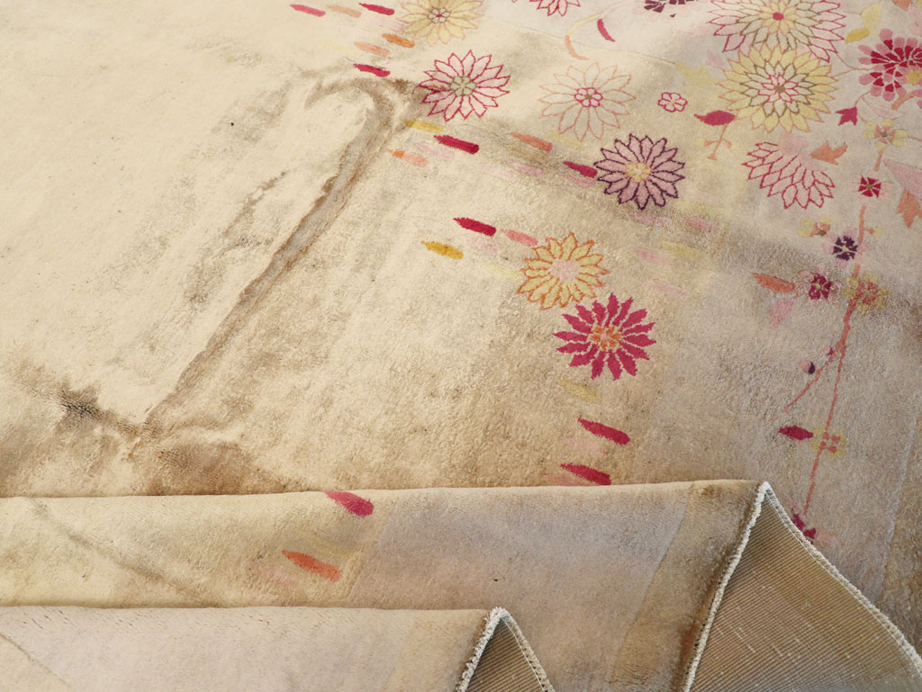 Vintage Chinese Art Deco Room Size Carpet, No.14045 - Staging