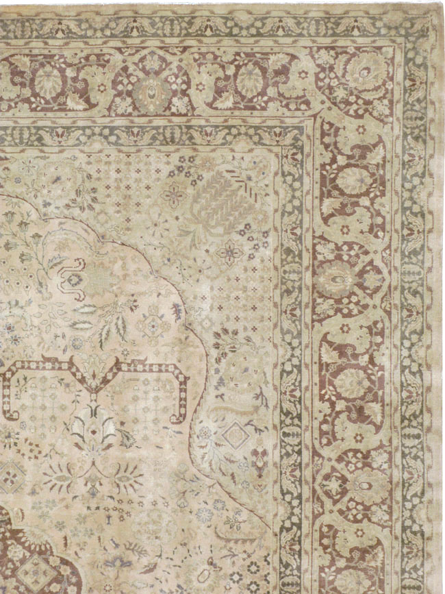 Vintage Persian Tabriz Carpet, No.14056 - Staging