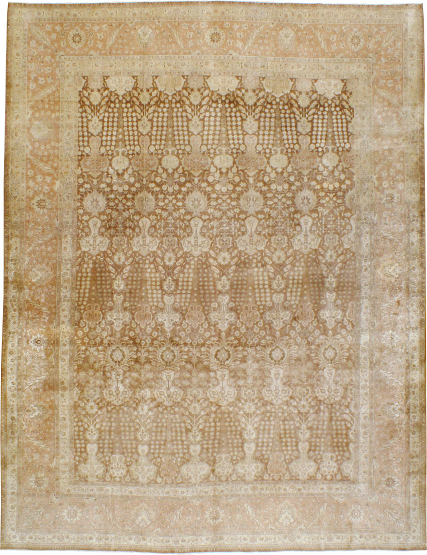 Vintage Persian Tabriz Carpet, No.14060 - Staging