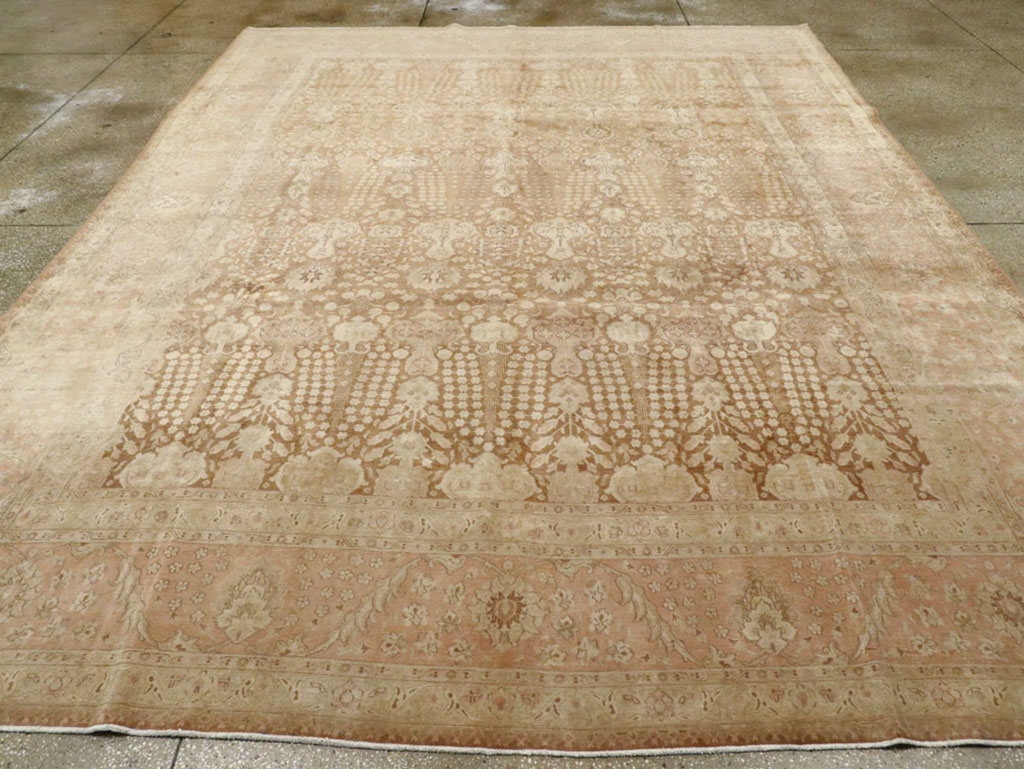 Vintage Persian Tabriz Carpet, No.14060 - Staging