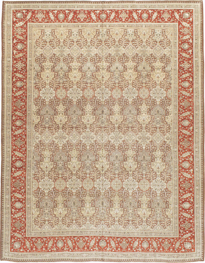 Vintage Persian Tabriz Carpet, No.14061 - Staging