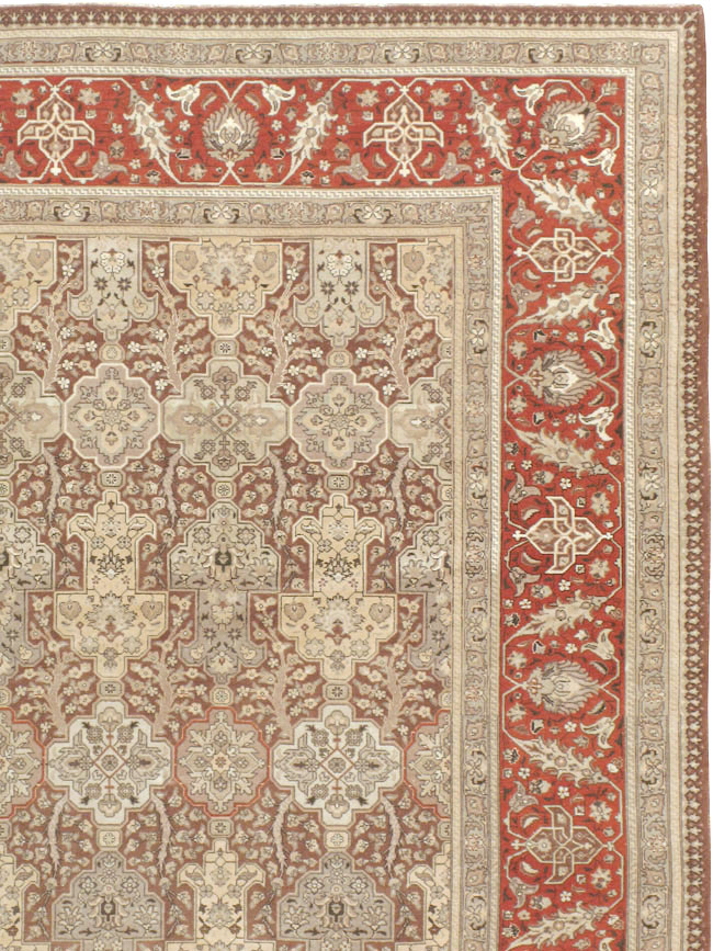 Vintage Persian Tabriz Carpet, No.14061 - Staging