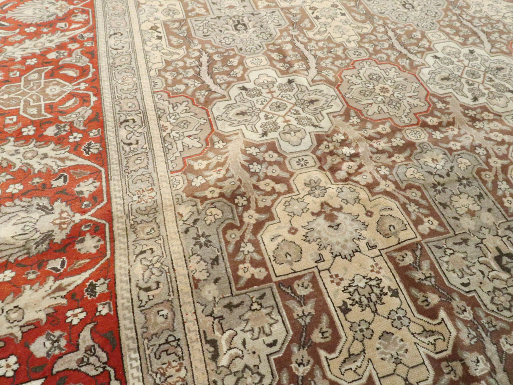 Vintage Persian Tabriz Carpet, No.14061 - Staging
