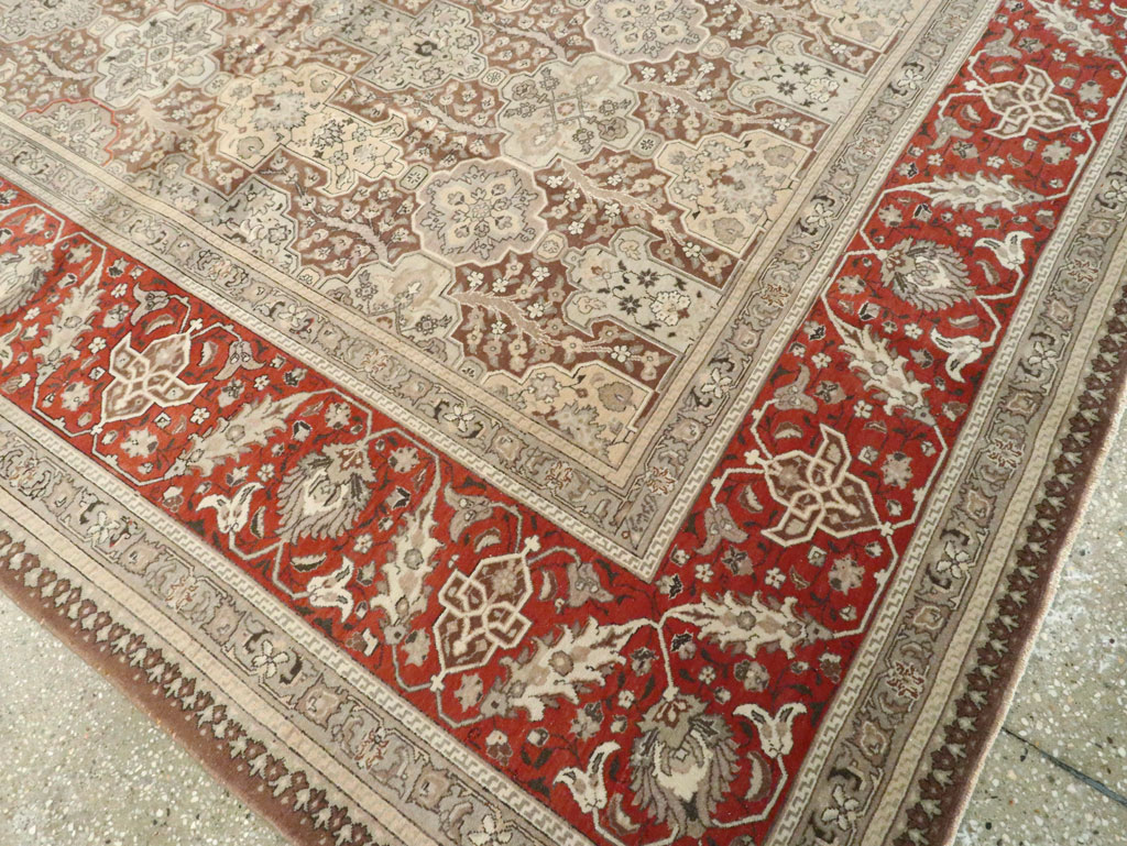 Vintage Persian Tabriz Carpet, No.14061 - Staging