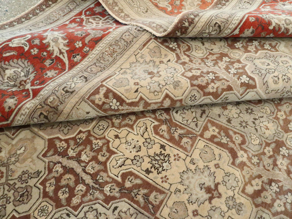 Vintage Persian Tabriz Carpet, No.14061 - Staging
