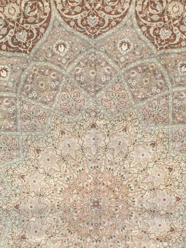 Vintage Persian Tabriz Carpet, No.14064 - Staging