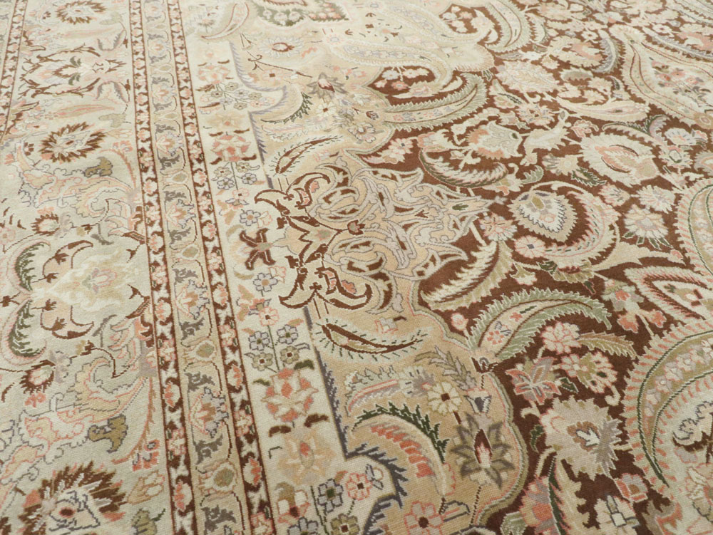 Vintage Persian Tabriz Carpet, No.14066 - Staging