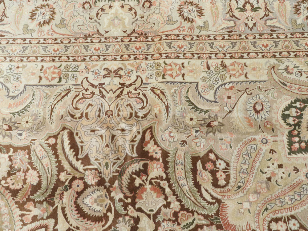 Vintage Persian Tabriz Carpet, No.14066 - Staging