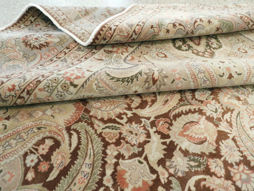 Vintage Persian Tabriz Carpet, No.14066 - Staging