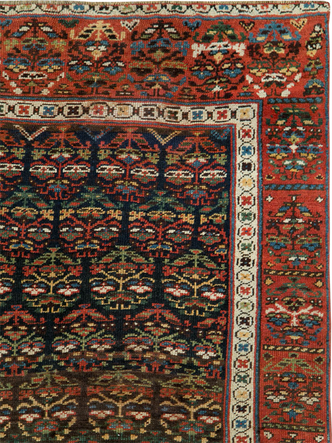 Antique Persian Kurdish Rug, No.14092 - Staging
