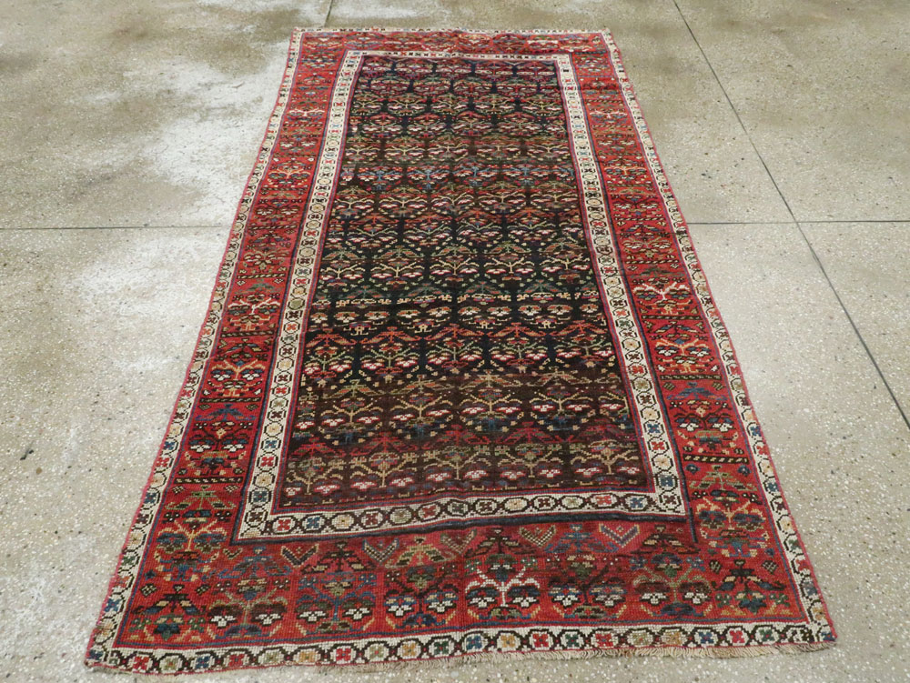 Antique Persian Kurdish Rug, No.14092 - Staging