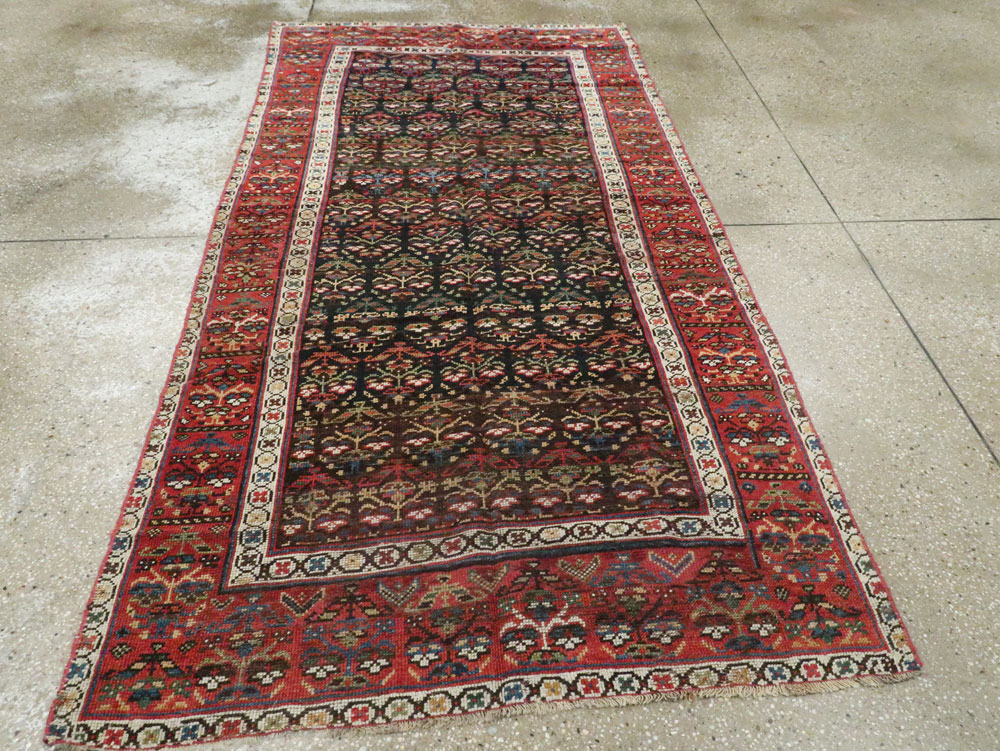 Antique Persian Kurdish Rug, No.14092 - Staging