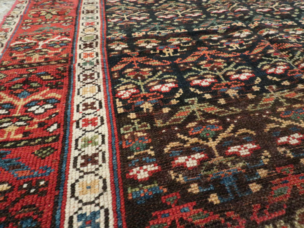Antique Persian Kurdish Rug, No.14092 - Staging