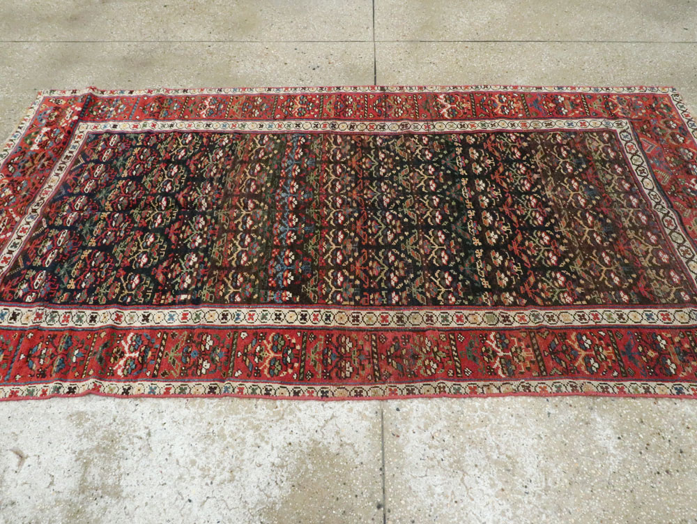 Antique Persian Kurdish Rug, No.14092 - Staging