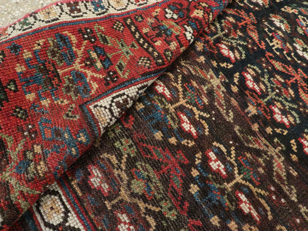 Antique Persian Kurdish Rug, No.14092 - Staging