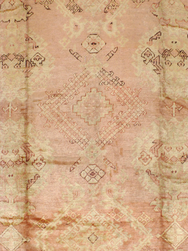 Antique Turkish Oushak Carpet, No.14106 - Staging