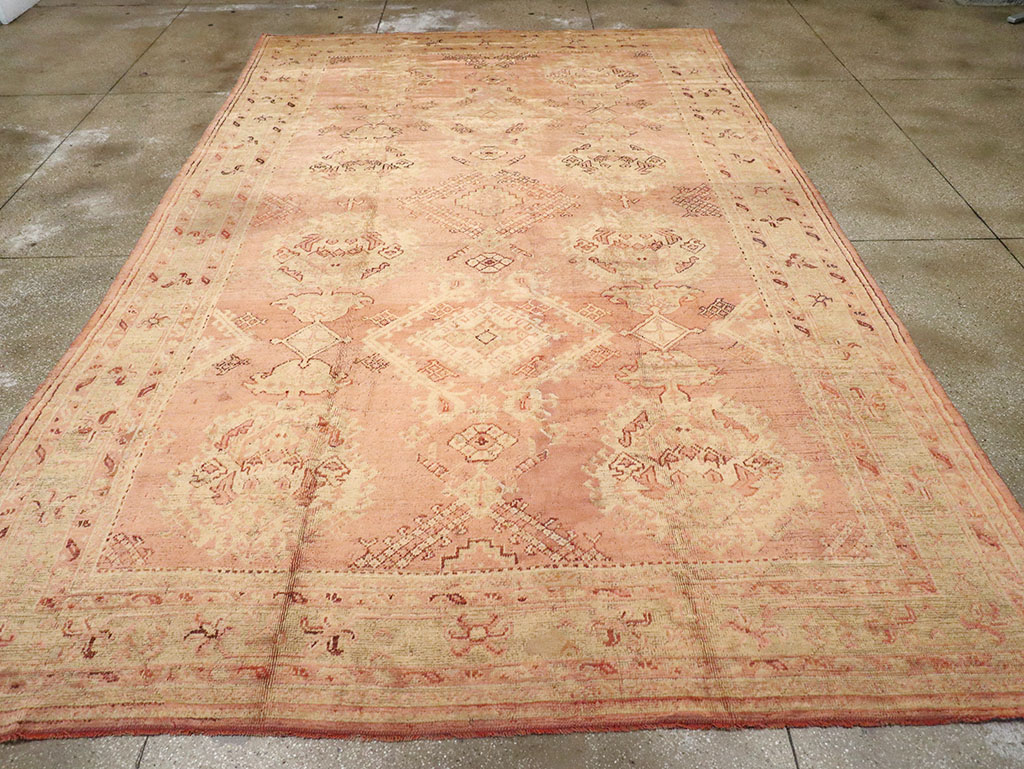 Antique Turkish Oushak Carpet, No.14106 - Staging