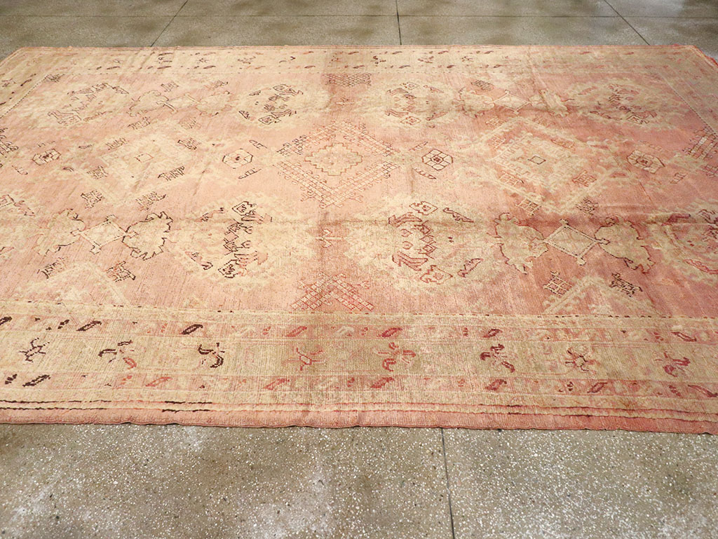 Antique Turkish Oushak Carpet, No.14106 - Staging